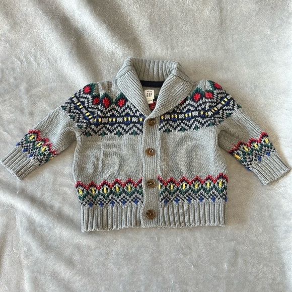 GAP  Baby - Knit button down cardigan - Picture 1 of 4
